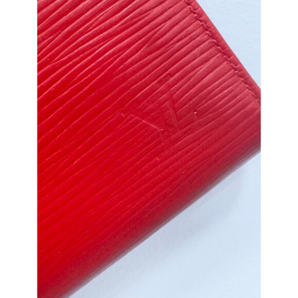 Louis Vuitton Red Epi French Purse Kiss Lock RARE Long Wallet – With COA - Picture 7 of 11